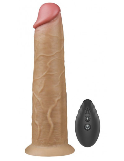 Телесный вибратор-ротатор 8.0 Dual Layered Platinum Silicone Rotator - 20,5 см.