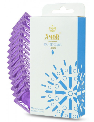 Супертонкие презервативы AMOR Thin - 15 шт.