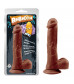 Коричневый фаллоимитатор Devil Inside Penis - 22,5 см.