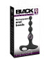 Черная анальная цепочка с вибрацией Rechargeable Anal Beads - 20 см.