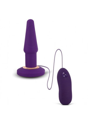 Фиолетовая анальная вибропробка APEX BUTT PLUG LARGE PURPLE - 15 см.