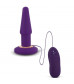 Фиолетовая анальная вибропробка APEX BUTT PLUG LARGE PURPLE - 15 см.