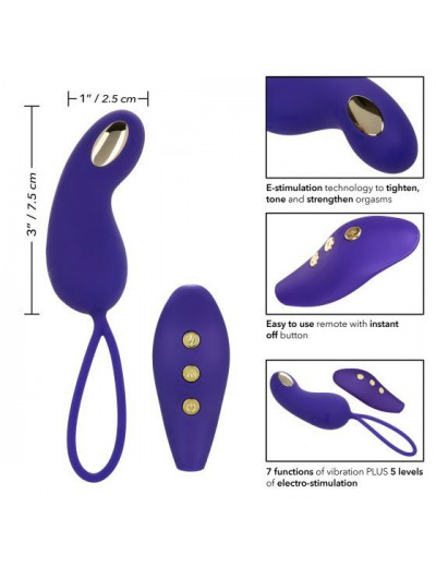Фиолетовый вибротренажёр Кегеля с электростимуляцией Intimate E-Stimulator Remote Teaser