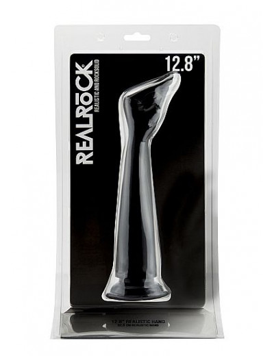 Чёрная рука для фистинга Realistic Hand 12,8 Inch - 32,5 см.