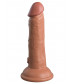 Кофейный фаллоимитатор 6  Silicone Dual Density Cock - 17 см.