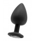 Чёрная анальная пробка Extra Large Diamond Butt Plug - 9,3 см.