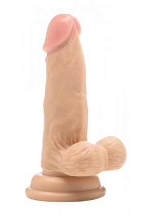 Телесный фаллоимитатор Realistic Cock 6  With Scrotum - 15 см.