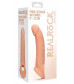 Телесная насадка с кольцом Penis Extender with Rings - 22 см.