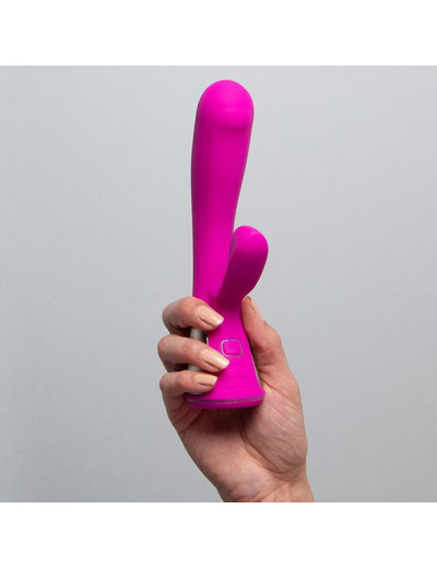 Розовый интерактивный вибратор Kiiroo Ohmibod Fuse - 18 см.
