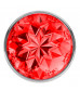 Большая серебристая анальная пробка Diamond Red Sparkle Large с красным кристаллом - 8 см.