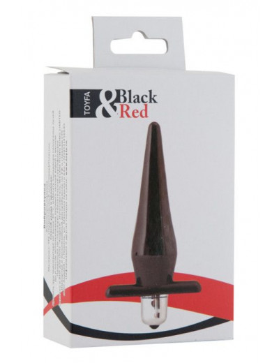Черная водонепроницаемая вибровтулка Black Red - 12,7 см.