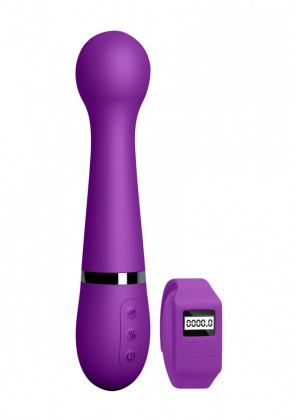 Фиолетовый вибромассажер Kegel Wand - 18,5 см.