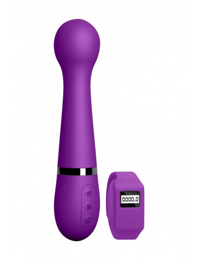 Фиолетовый вибромассажер Kegel Wand - 18,5 см.
