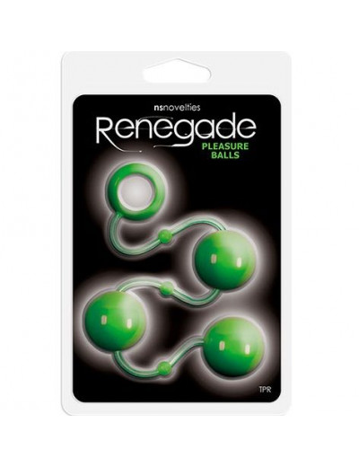 Зеленые анальные шарики Renegade Pleasure Balls