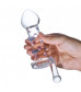 Небольшой стеклянный фаллос с ручкой Candy Land Juicer - 11,5 см.