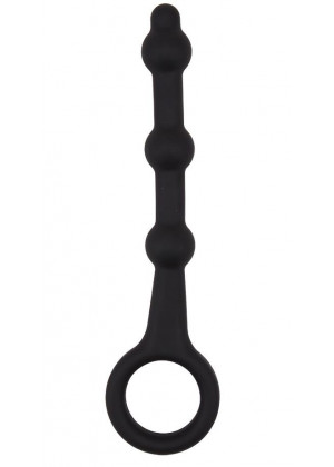 Черная анальная ёлочка Pleasure Piston - 17,5 см.