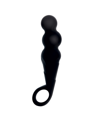 Чёрный анальный стимулятор ASSY THE MAGGOT SILICONE - 14,5 см.