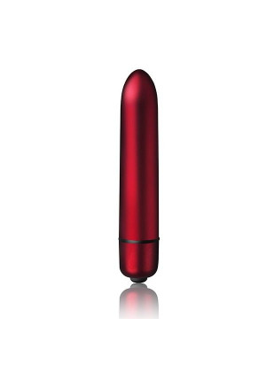 Красная гладкая вибропуля Scarlet Velvet - 9 см.