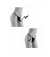 Черные трусики Crotchless Pleasure Pearls XL-XXL с бусинами и анальным стимулятором