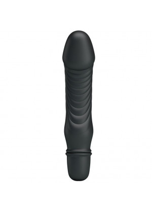 Черный мини-вибратор Stev -13,5 см.