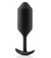 Чёрная пробка для ношения B-vibe Snug Plug 3 - 12,7 см.