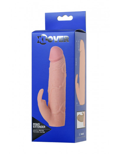 Телесная насадка Toyfa XLover для увеличения размера - 16,8 см.