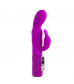 Лиловый вибратор с клиторальной стимуляцией Body Touch - 22,5 см.
