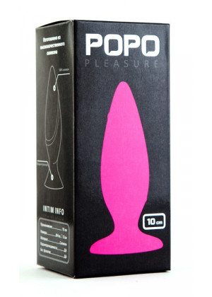 Розовая анальная пробка POPO Pleasure - 10 см.