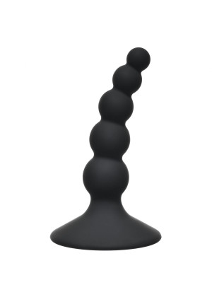Чёрная анальная пробка Ribbed Plug Black - 10,5 см.