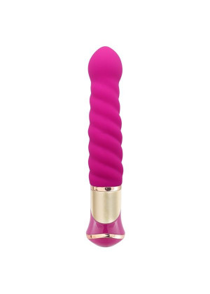 Ярко-розовый вибратор-ротатор ECSTASY Deluxe Charismatic Vibe - 21 см.