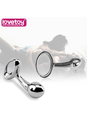 Серебристая втулка LOVETOY Luxury из металла - 10 см.