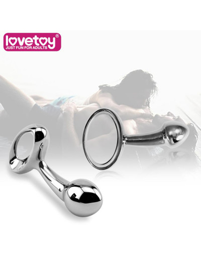Серебристая втулка LOVETOY Luxury из металла - 10 см.