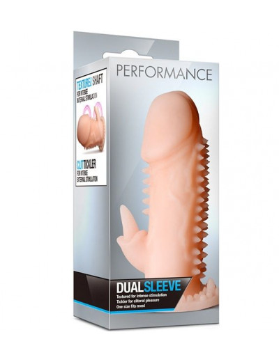 Телесная насадка на пенис PERFORMANCE DUAL SLEEVE - 12 см.