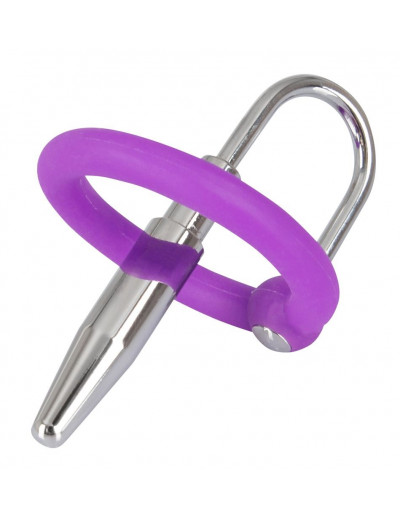 Уретральный плаг с силиконовым кольцом под головку Penis Plug