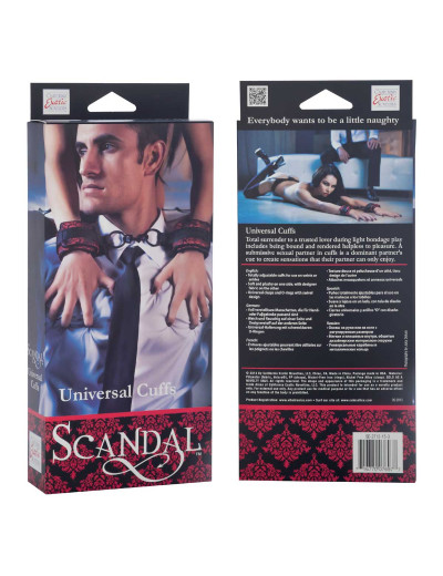 Атласные наручники Scandal Universal Cuffs с цепью