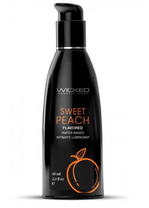 Лубрикант с ароматом спелого персика Wicked Aqua Sweet Peach - 60 мл.