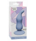 Голубая анальная пробка Waved Anal Plug Blue - 11 см.