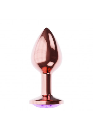 Пробка цвета розового золота с фиолетовым кристаллом Diamond Amethyst Shine L - 8,3 см.