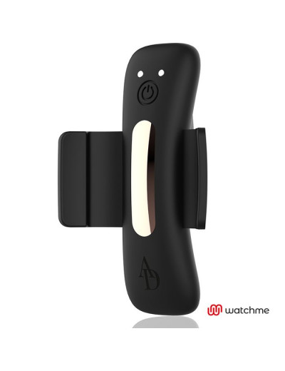 Черно-золотая вибровкладка в трусики с пультом-часами Anne s Desire Vibro Panty Wireless Watchme