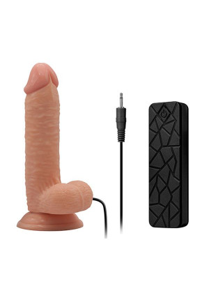 Телесный вибратор-реалистик на присоске REALSTUFF 6.5INCH DONG - 17 см.