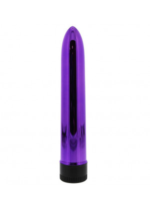 Фиолетовый классический вибратор KRYPTON STIX 7 MASSAGER - 17,8 см.