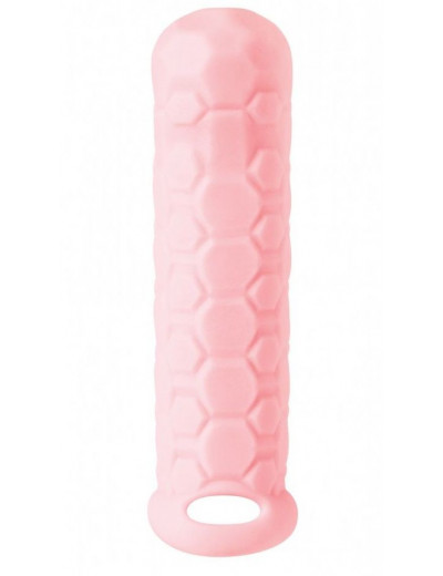 Розовый фаллоудлинитель Homme Long - 15,5 см.