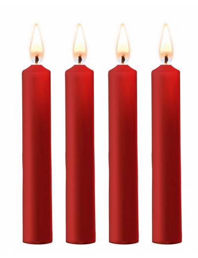Набор из 4 красных восковых свечей Teasing Wax Candles