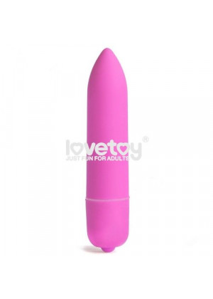 Розовая вибропуля X-Basic Bullet Long one speed - 9 см.