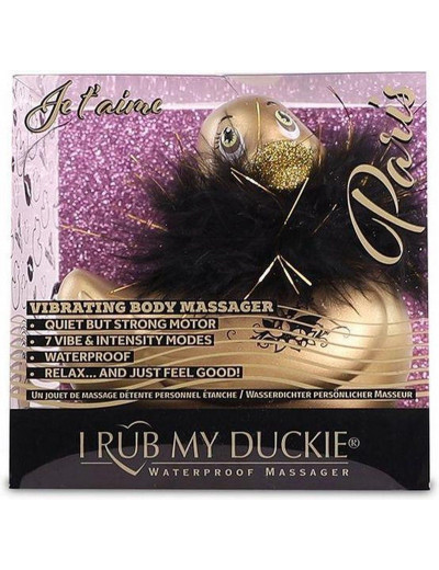 Золотистый вибратор-уточка I Rub My Duckie 2.0 Paris