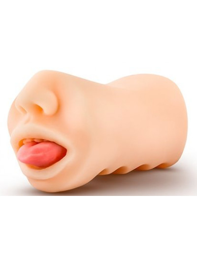 Телесный мастурбатор-ротик с язычком Oral Anne