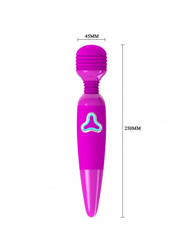 Лиловый вибромассажер Flirtatious Wand - 25 см.