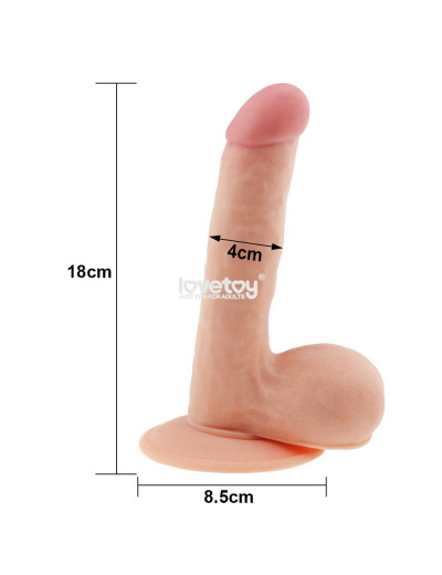 Телесный фаллоимитатор 7.5  The Ultra Soft Dude - 18 см.