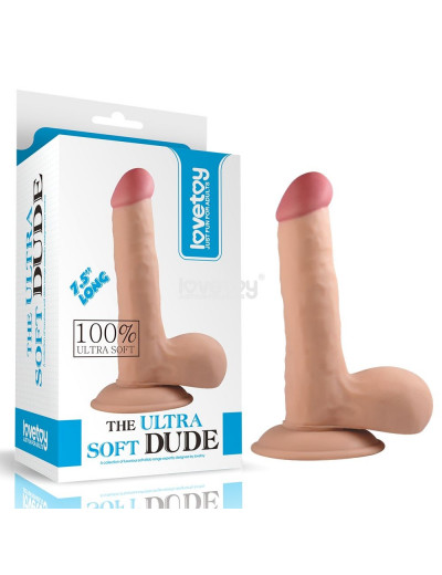 Телесный фаллоимитатор 7.5  The Ultra Soft Dude - 18 см.