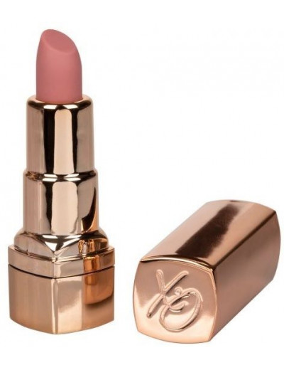 Золотистый вибратор-помада с бежевым мягким кончиком Hide   Play Rechargeable Lipstick